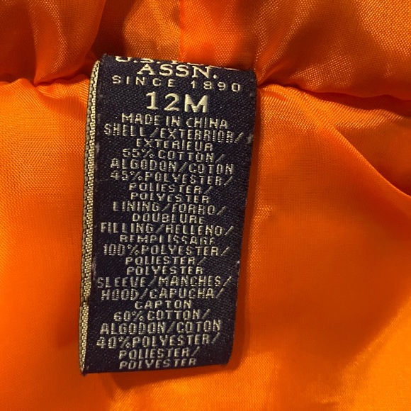 ❤️3/$30❤️US Polo Hooded Vest Sweater Size 12m - Picture 5 of 5